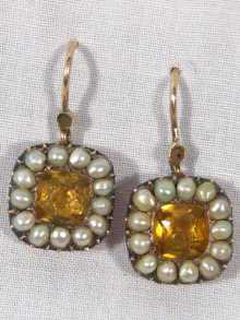 Appraisal: A pair of late th early th century citrine and