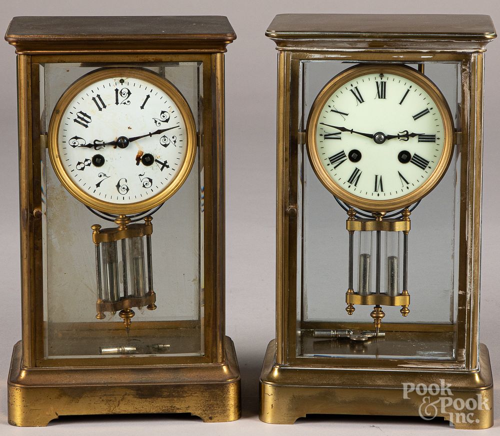 Appraisal: Two French Japy Freres crystal regulator clocks Two French Japy