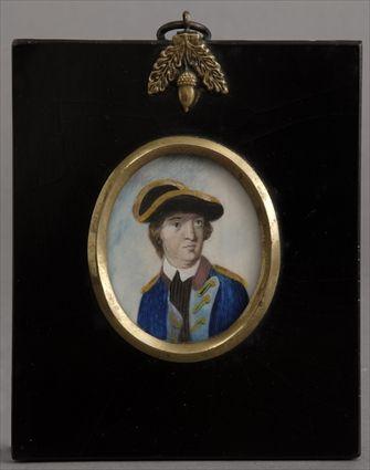 Appraisal: OVAL PORTRAIT MINIATURE SAID TO BE GENERAL BENEDICT ARNOLD Watercolor