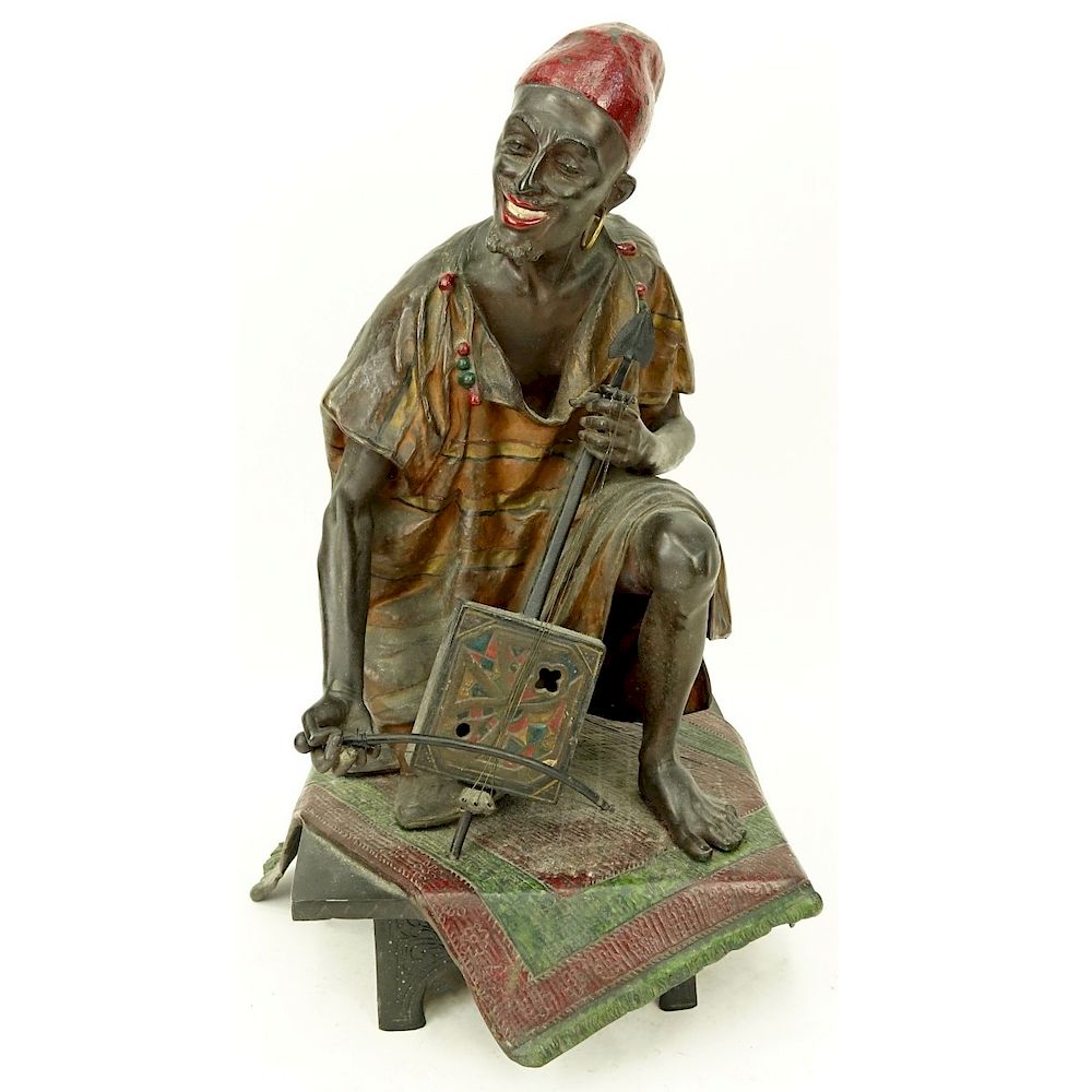 Appraisal: th Century Orientalist French Polychrome Spelter th Century Orientalist French