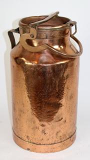 Appraisal: Copper milk jug Copper milk jug h x w