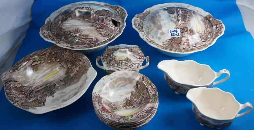 Appraisal: A selection of Johnstones Old English Countryside Dinnerware to include