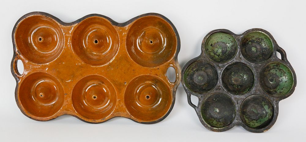 Appraisal: Two th Century Ceramic Muffin Molds Two th Century Ceramic