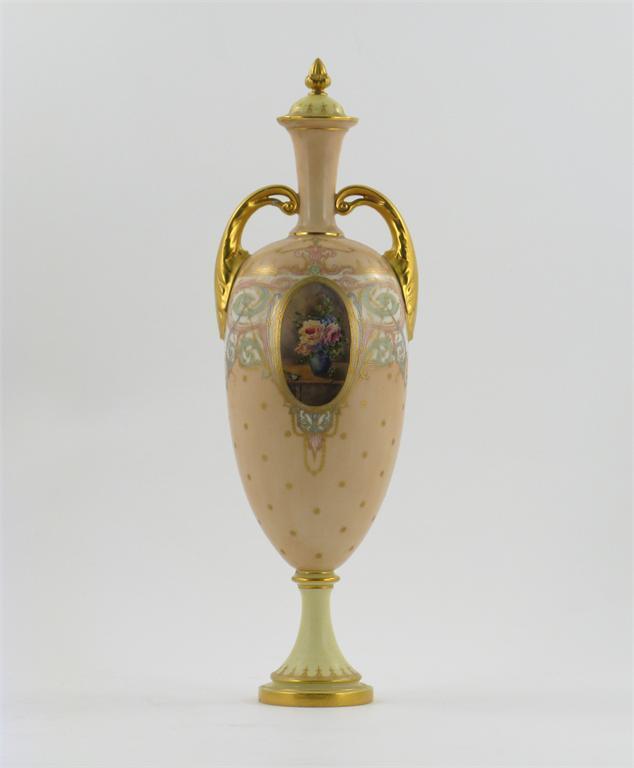 Appraisal: A tall Royal Worcester vase and cover