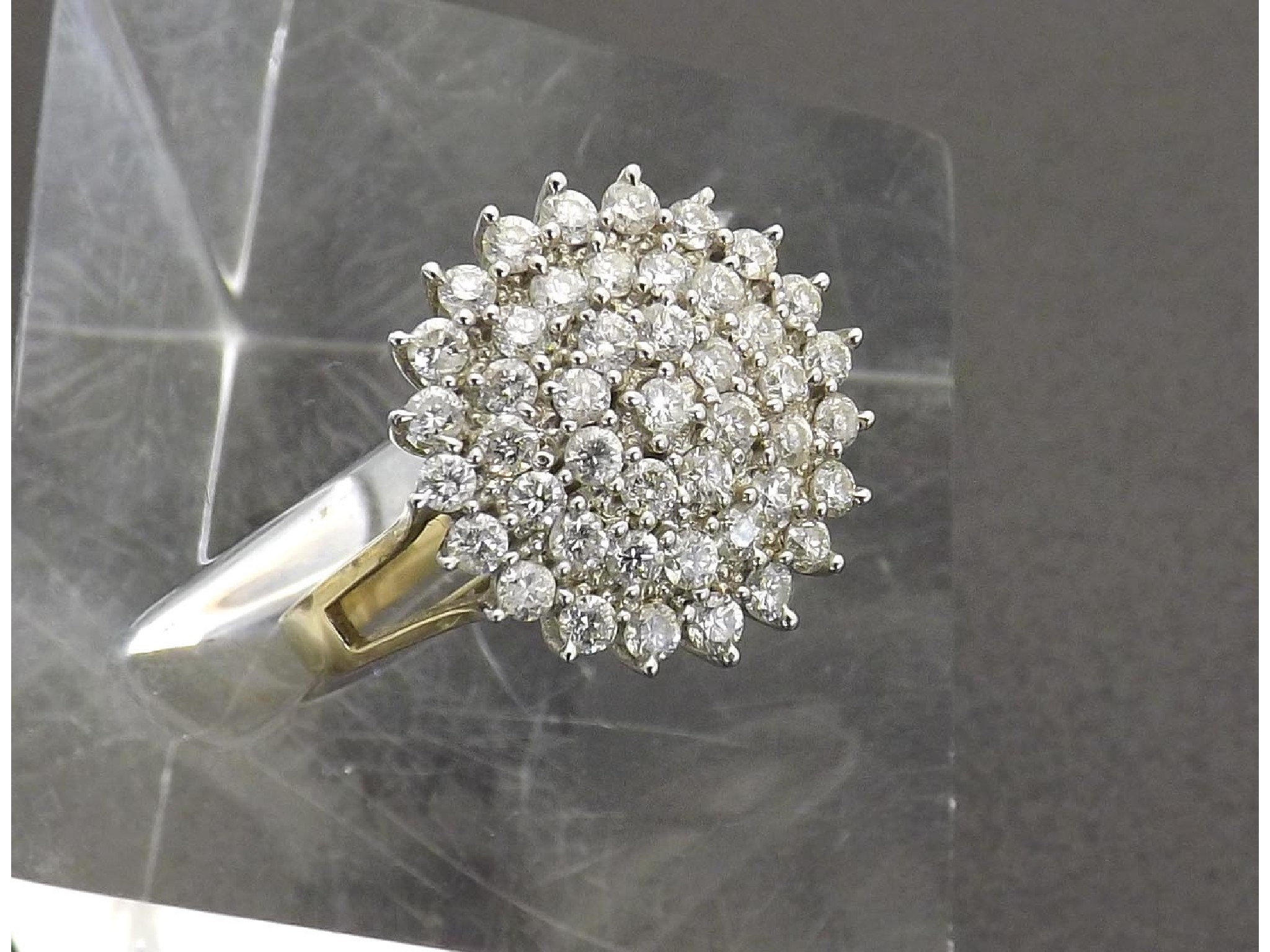 Appraisal: Diamond circular cluster ct dress ring round brilliant-cuts ct approx