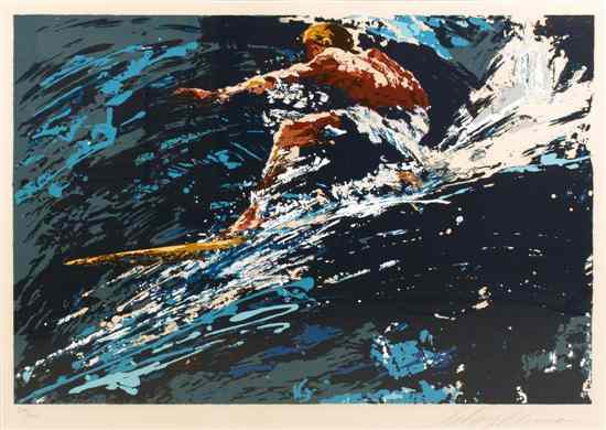 Appraisal: LeRoy Neiman American b Surfer serigraph edition signed LeRoy Neiman