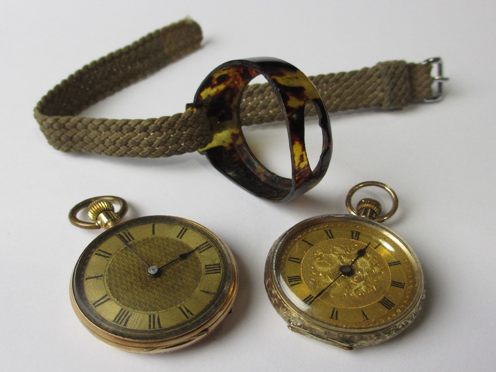 Appraisal: Two Victorian gold fob watches one ct gold the other