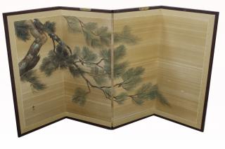 Appraisal: Signed th C Chinese Screen Signed th C Chinese Screen