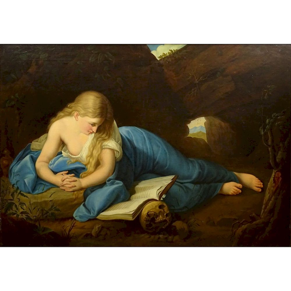 Appraisal: Continental O C The Penitent Magdalen Unsigned Antique Continental Oil