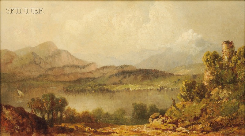 Appraisal: Andrew W Melrose American - Landscape with Tranquil Lake Signed