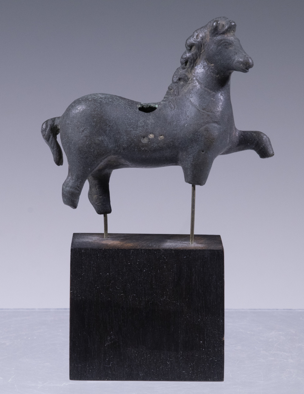 Appraisal: ANCIENT GREEK BRONZE HORSE FIGURE Hellenistic Bronze Fragment of a