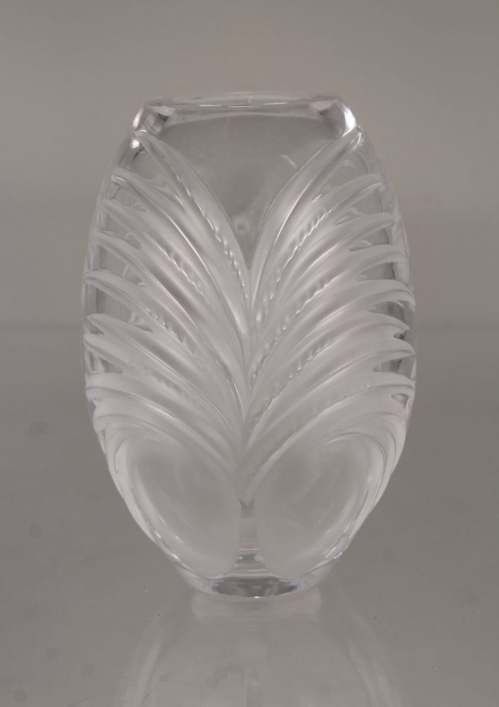 Appraisal: Lalqiue Chamarel Style Vase Lalqiue Chamarel Style Vase Signed Lalique