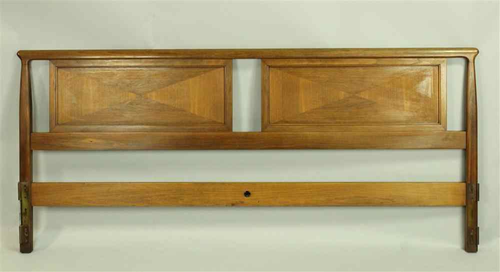 Appraisal: JOHN STUART DANISH MODERN KING SIZE HEADBOARD having a walnut