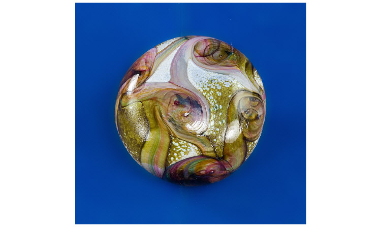 Appraisal: Michael Harris Studio Glass Isle Of Wight Paperweight In A