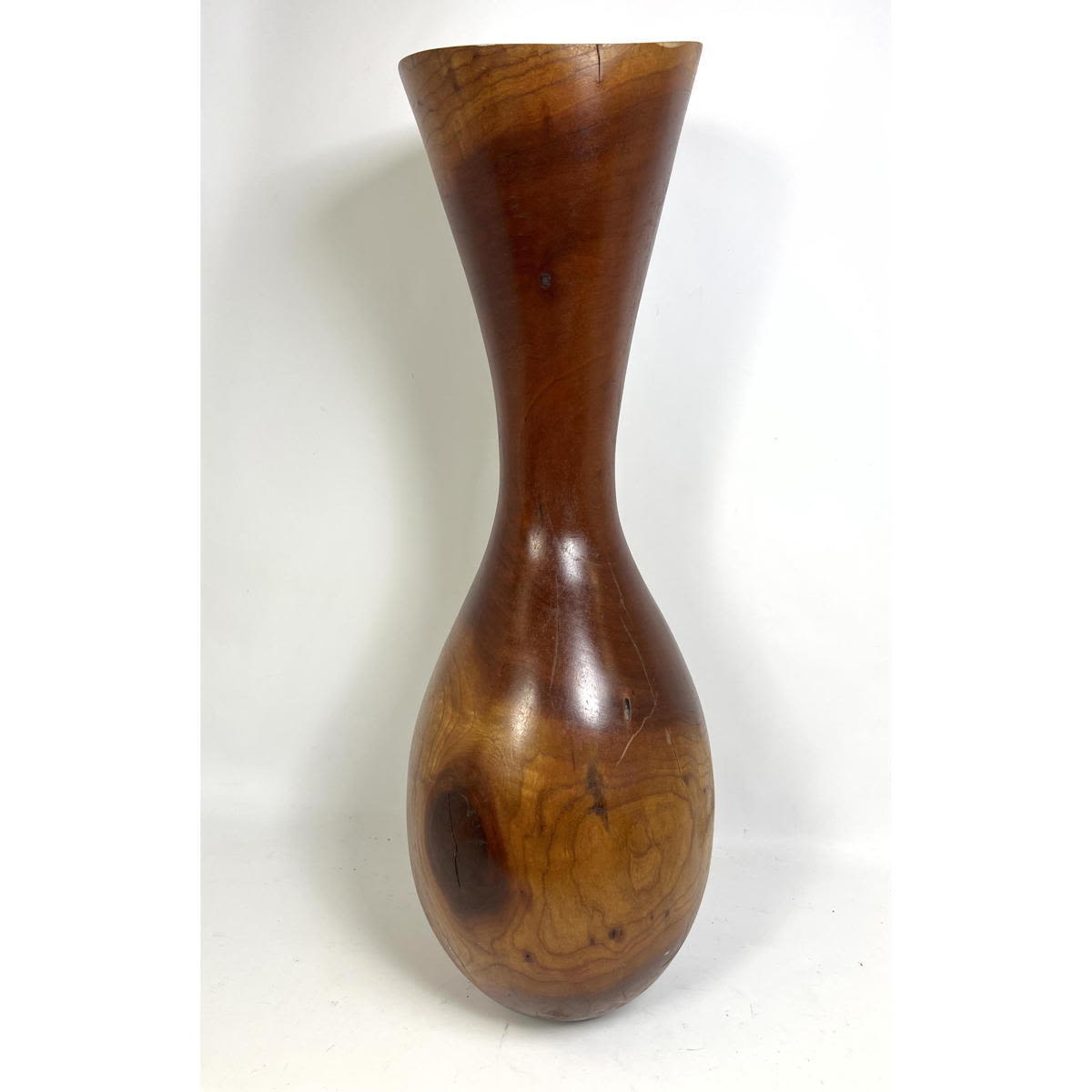 Appraisal: Ft Tall Carved Wood Organic Vase Dimensions H inches W