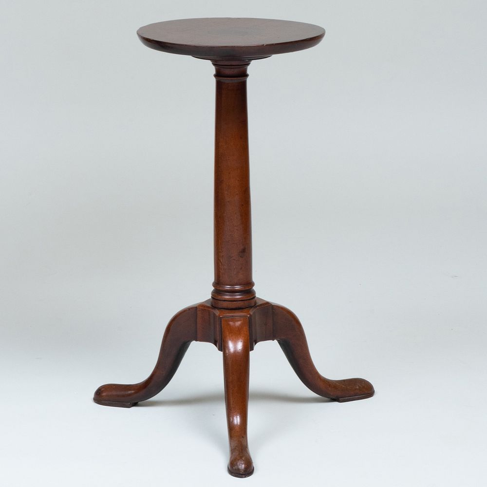 Appraisal: George III Mahogany Candle Stand x in diam Condition In