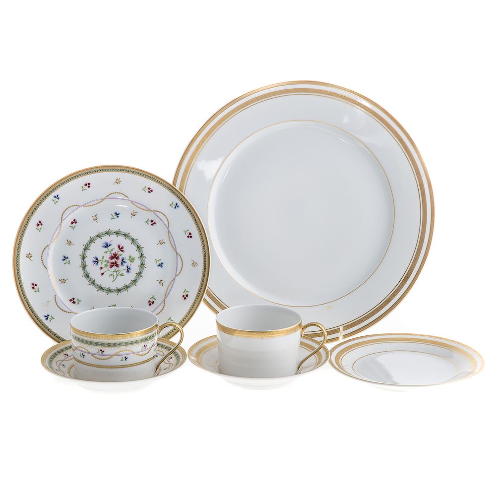 Appraisal: Faberge China Tableware Articles includes Empress Elizabeth pieces dinner plates