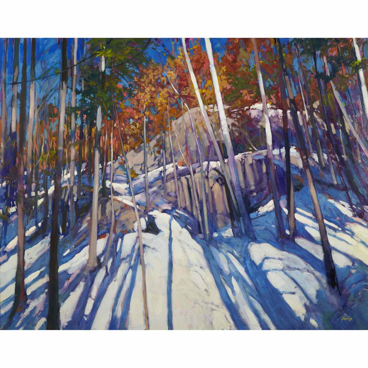 Appraisal: PHILIP CRAIG WINTER FOREST SCENE Medium oil on canvas laid