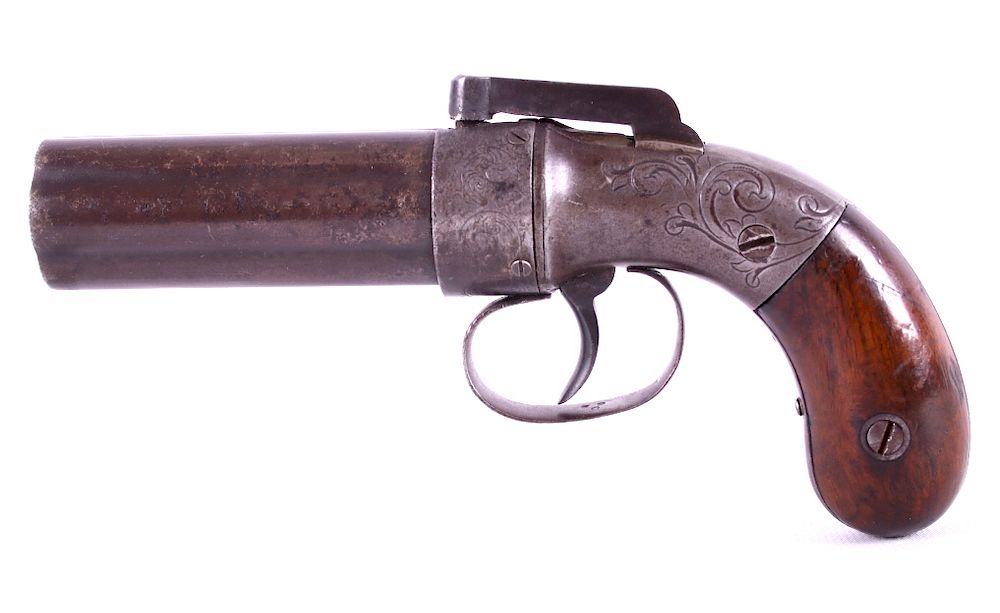 Appraisal: Allen Thurber Cal Six-Shot Pepperbox Pistol Factory Engraved Allen Thurber