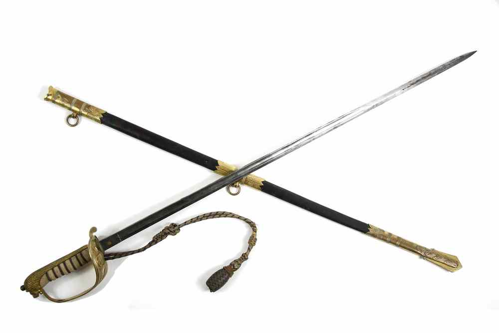 Appraisal: NAVAL OFFICER'S DRESS SWORD - WWI Vintage Spanish Naval Officer's