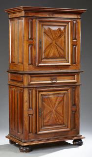 Appraisal: French Louis XIII Style Carved Walnut Hommed Debou French Louis