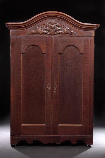 Appraisal: American Rococo Revival Walnut Armoire third quarter th century the