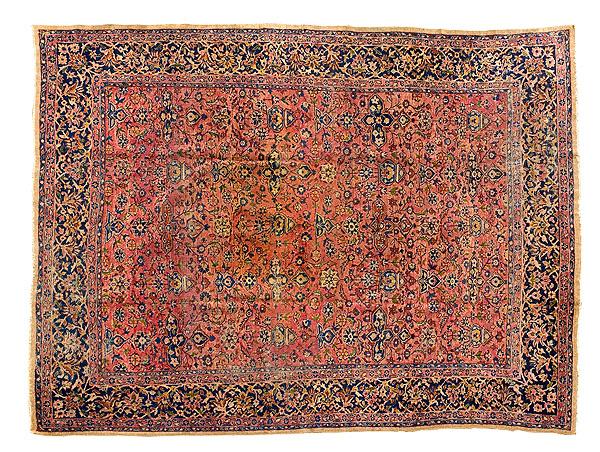 Appraisal: ANTIQUE MAHAL RUG Persia ca - s ft in x