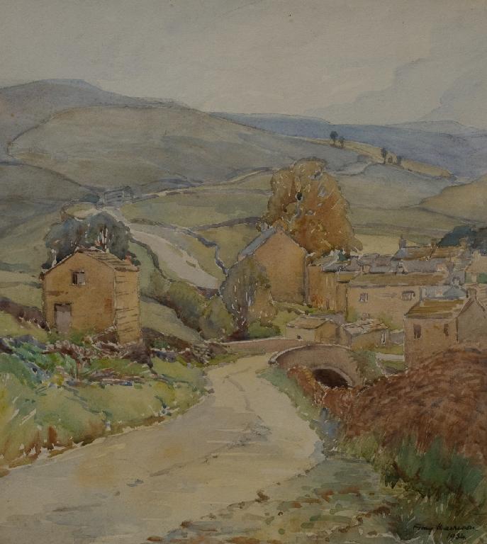 Appraisal: AMY HARRISON ENGLISH th CENTURY THE ROAD TO KELD watercolour