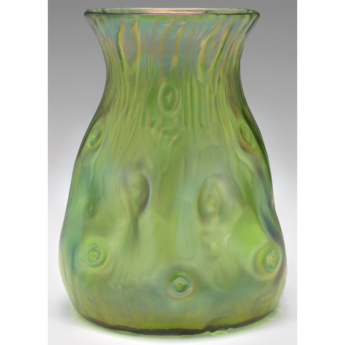 Appraisal: Loetz Creta Rusticana vase design attributed to Dresser unusual bulbous