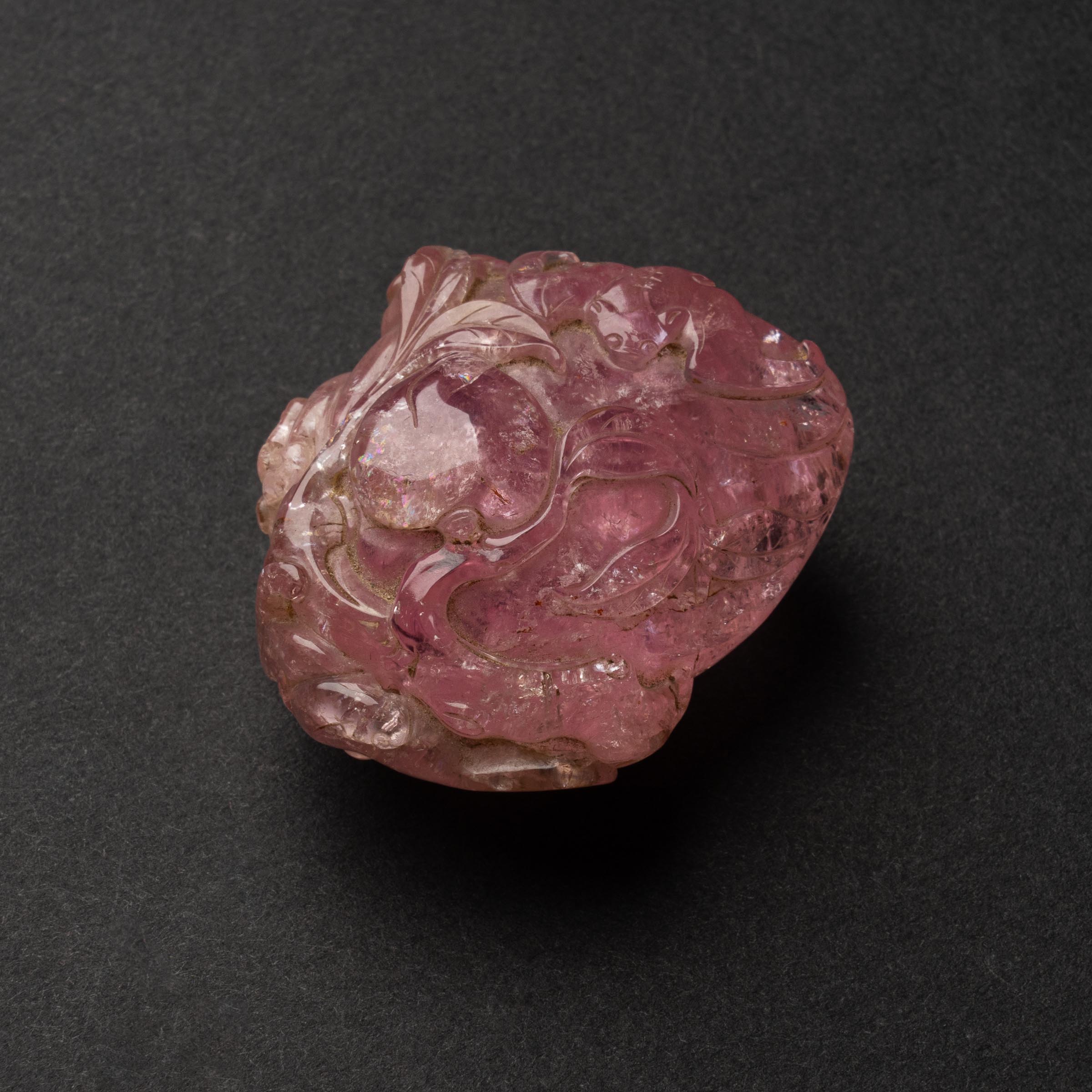 Appraisal: A Pink Tourmaline 'Sanduo' Carving th Century ' ' The