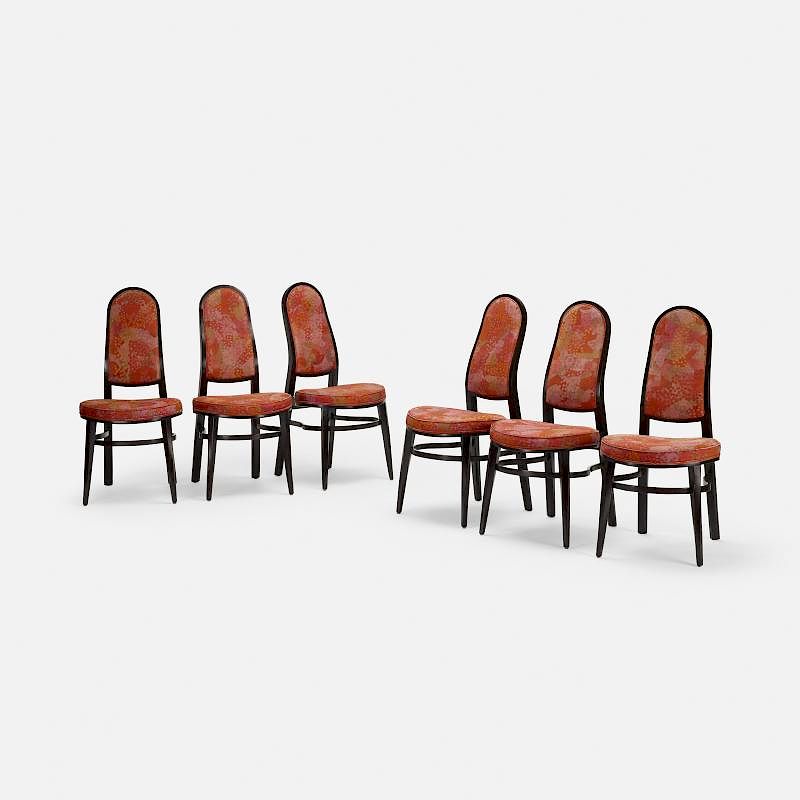 Appraisal: Edward Wormley dining chairs set of six Edward Wormley dining