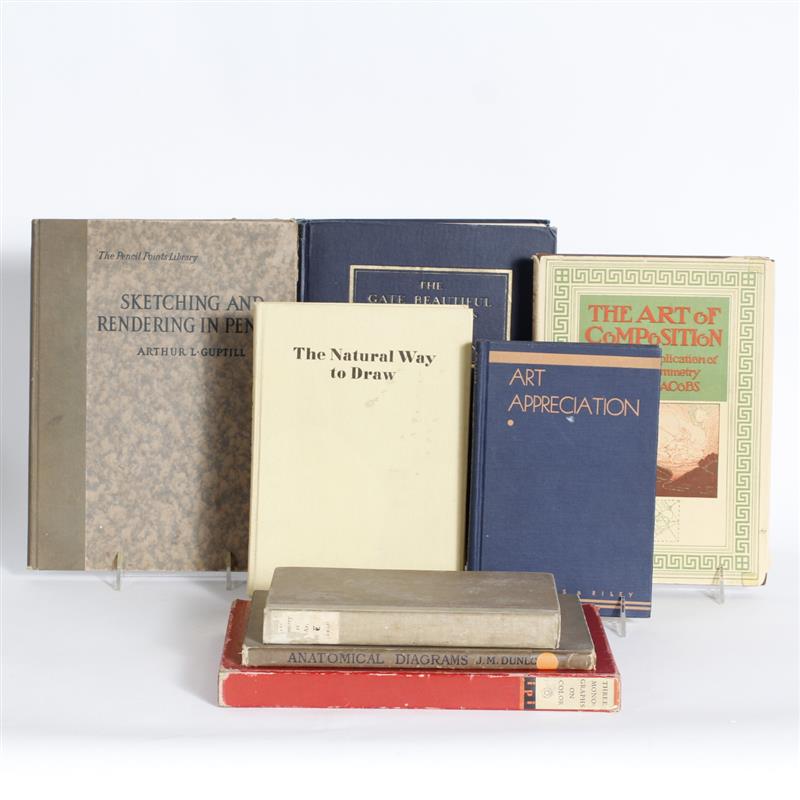 Appraisal: Collection of Vintage and Antique Art Education Books Includes Sketching