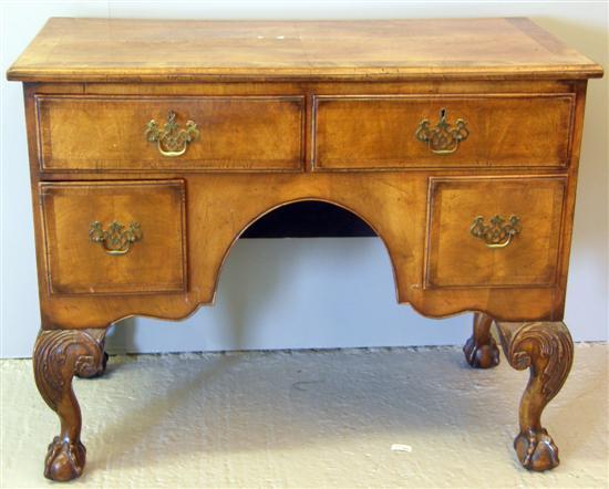 Appraisal: th century style walnut and crossbanded low boy with four