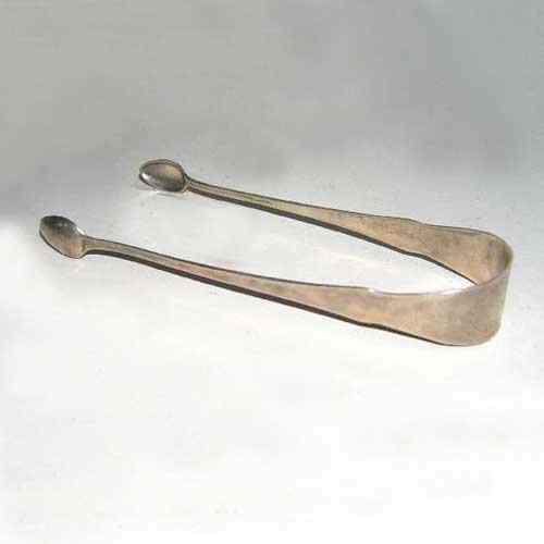 Appraisal: An American Bright Cut Sterling Silver Sugar Tongs circa the