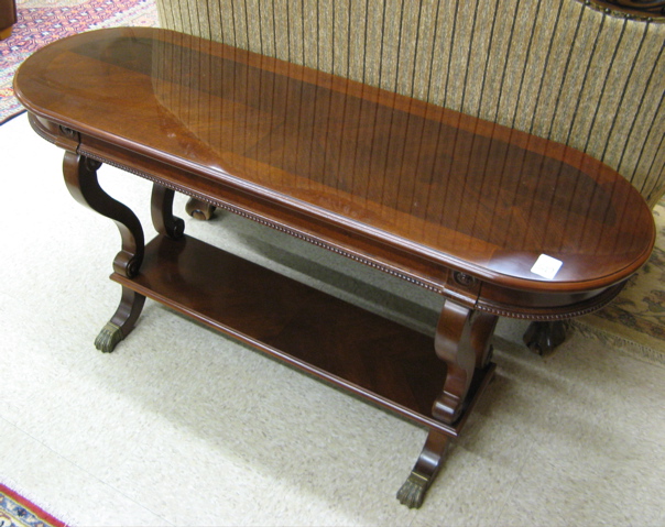 Appraisal: FEDERAL STYLE MAHOGANY SOFA CONSOLE TABLE American th century having