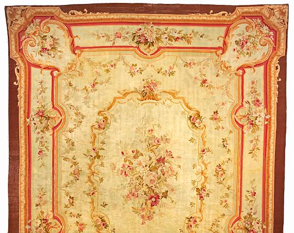 Appraisal: An Aubusson carpet France late th century size approximately ft