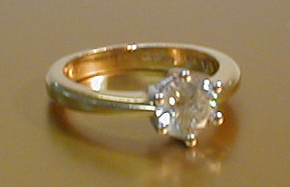 Appraisal: A solitaire diamond ring of approx ct mounted estimated weight