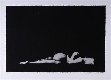 Appraisal: MILTON GREENE - MARYLIN MONROE FULL LENGTH PORTRAIT Black silkscreen