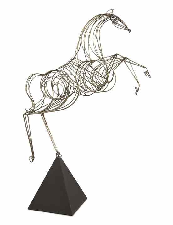 Appraisal: Curtis Jere Co American th century Untitled Horse sculpted wire