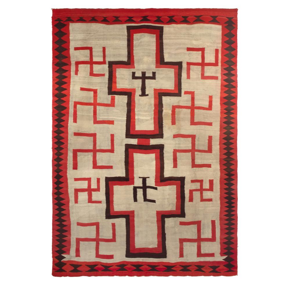 Appraisal: DIN NAVAJO TEXTILE WITH WHIRLING LOGS CA Din Navajo Textile