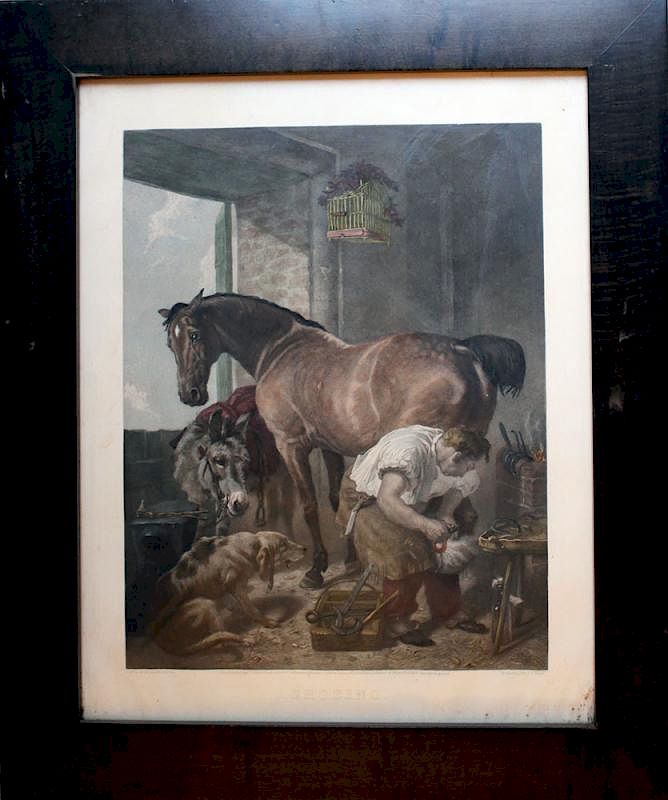 Appraisal: English engraving after Edwin Landseer - English colour engraving after