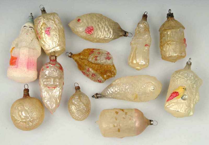 Appraisal: Lot of Early Christmas Ornaments Description Includes two fish one