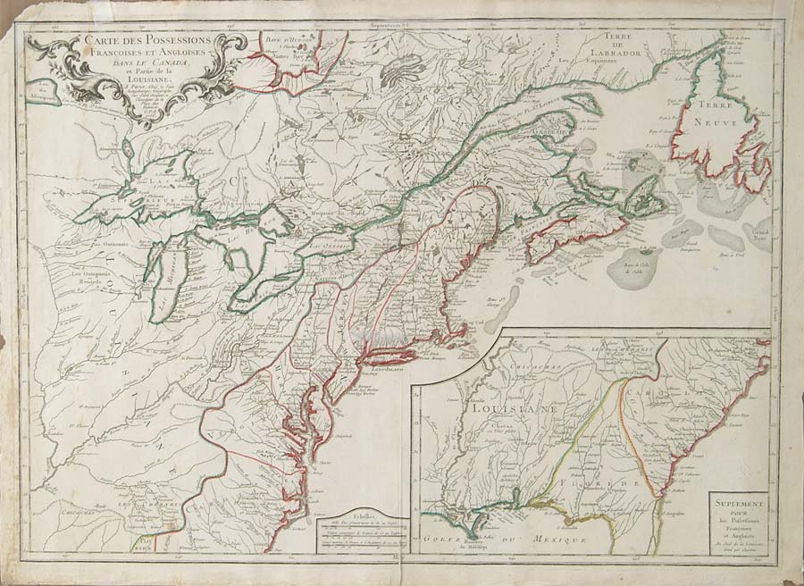 Appraisal: MAP OF THE NORTHEASTERN UNITED STATES AND CANADA French map