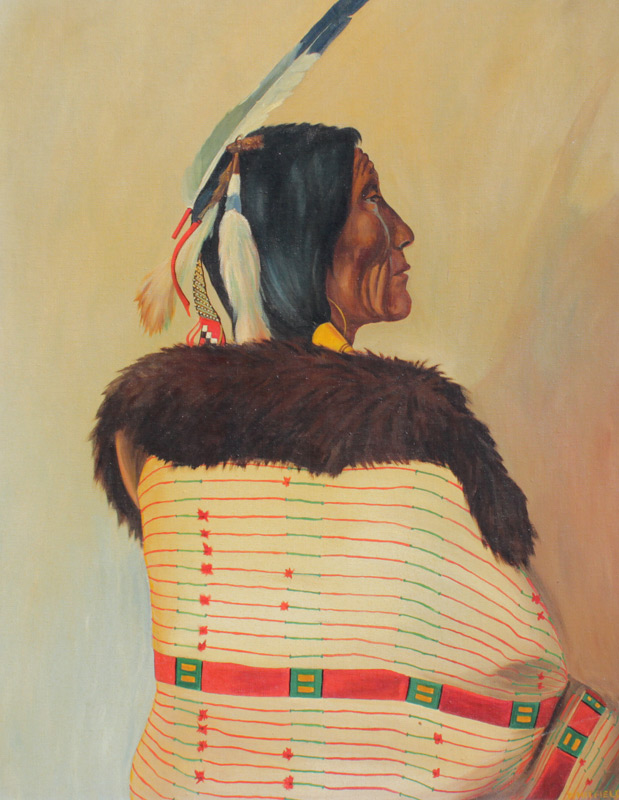 Appraisal: WARMOUTH Whitfield American - ''No Flesh'' Sioux Native American Indian