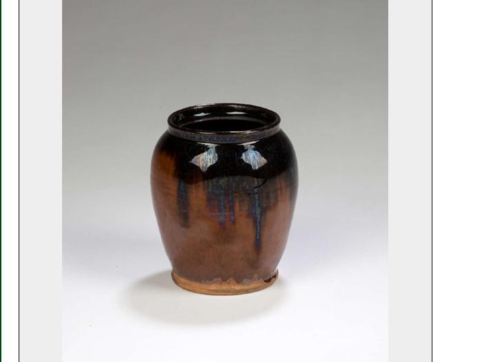 Appraisal: RARE SOUTHERN MASSACHUSETTS SMALL GLAZED REDWARE JAR BRISTOL COUNTY CIRCA