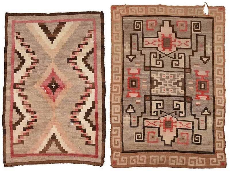 Appraisal: Two Navajo Textiles early th century both Crystal style x