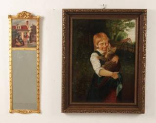 Appraisal: PIECE MISCELLANEOUS LOT CONSISTING OF FOLK ART STYLE PAINTING OF