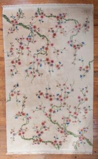 Appraisal: Oriental ' x ' Area Rug Predominantly beige with floral