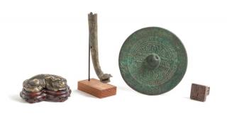 Appraisal: Four Bronze Articles Diameter of largest inches Four Bronze Articles