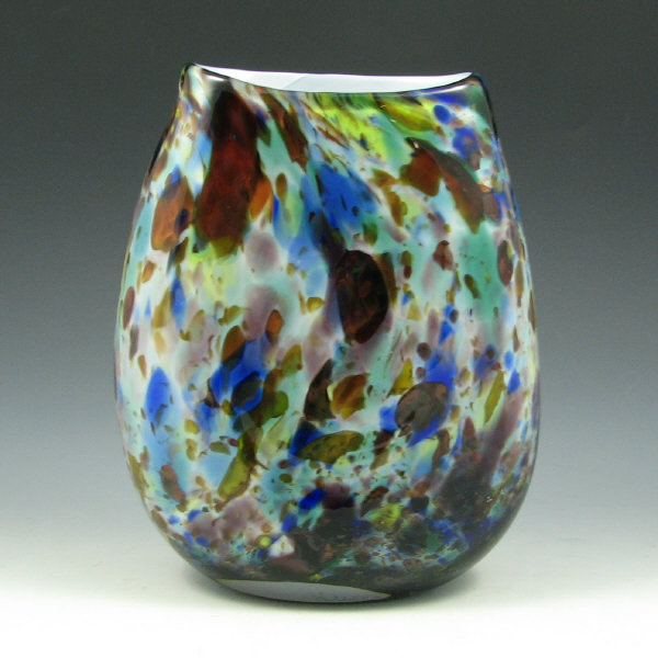 Appraisal: Lucas Art Glass Vase Athens Ohio Lucas art glass vase